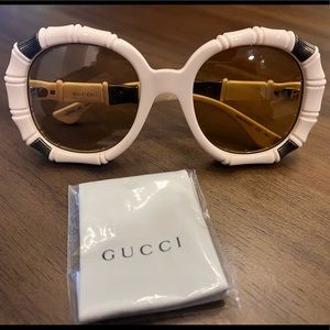 GUCCI Ivory Round Ladies Sunglasses GG0659S 002 54